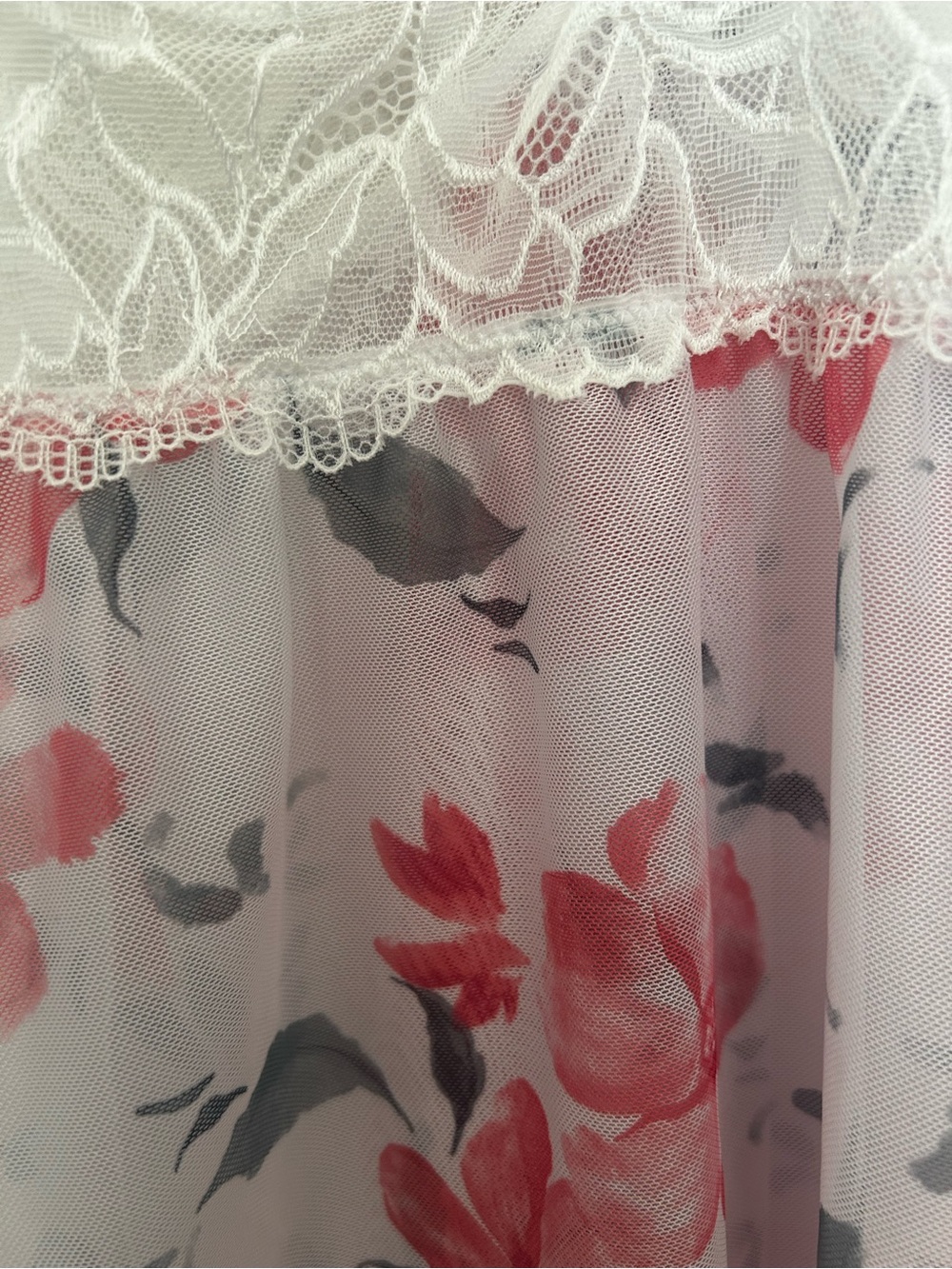 NWT Floral Lace Babydoll Chemise Nightdress Lingerie Slip Gown Intimates - Picture 7 of 12